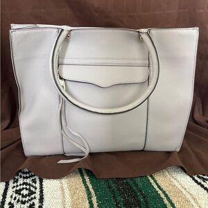 Rebecca Minkoff Medium Mab Tote Tortora Leather Work Bag | Authentic